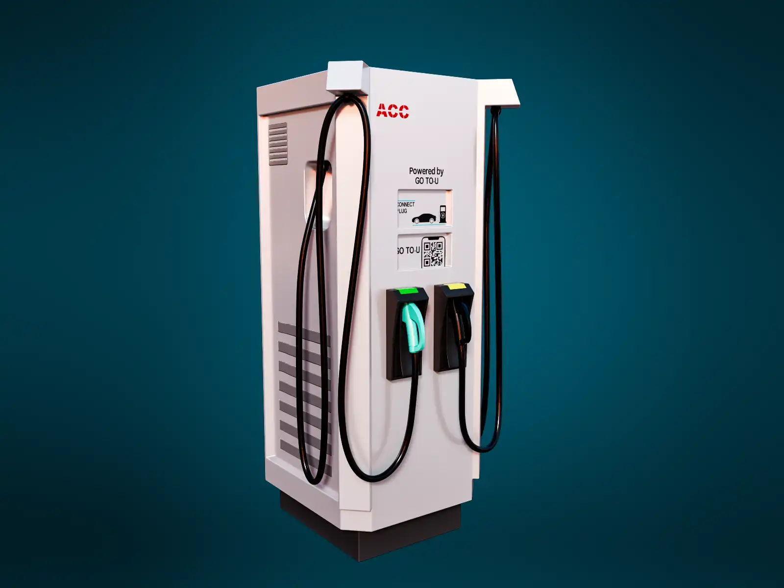 184 CC DC Fast Charging Station 3D Model
