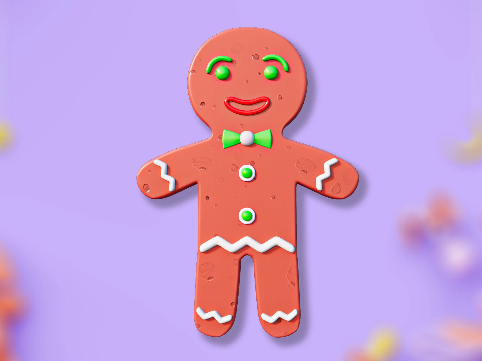 Christmas Cookie Gingerbread 03 3D Model