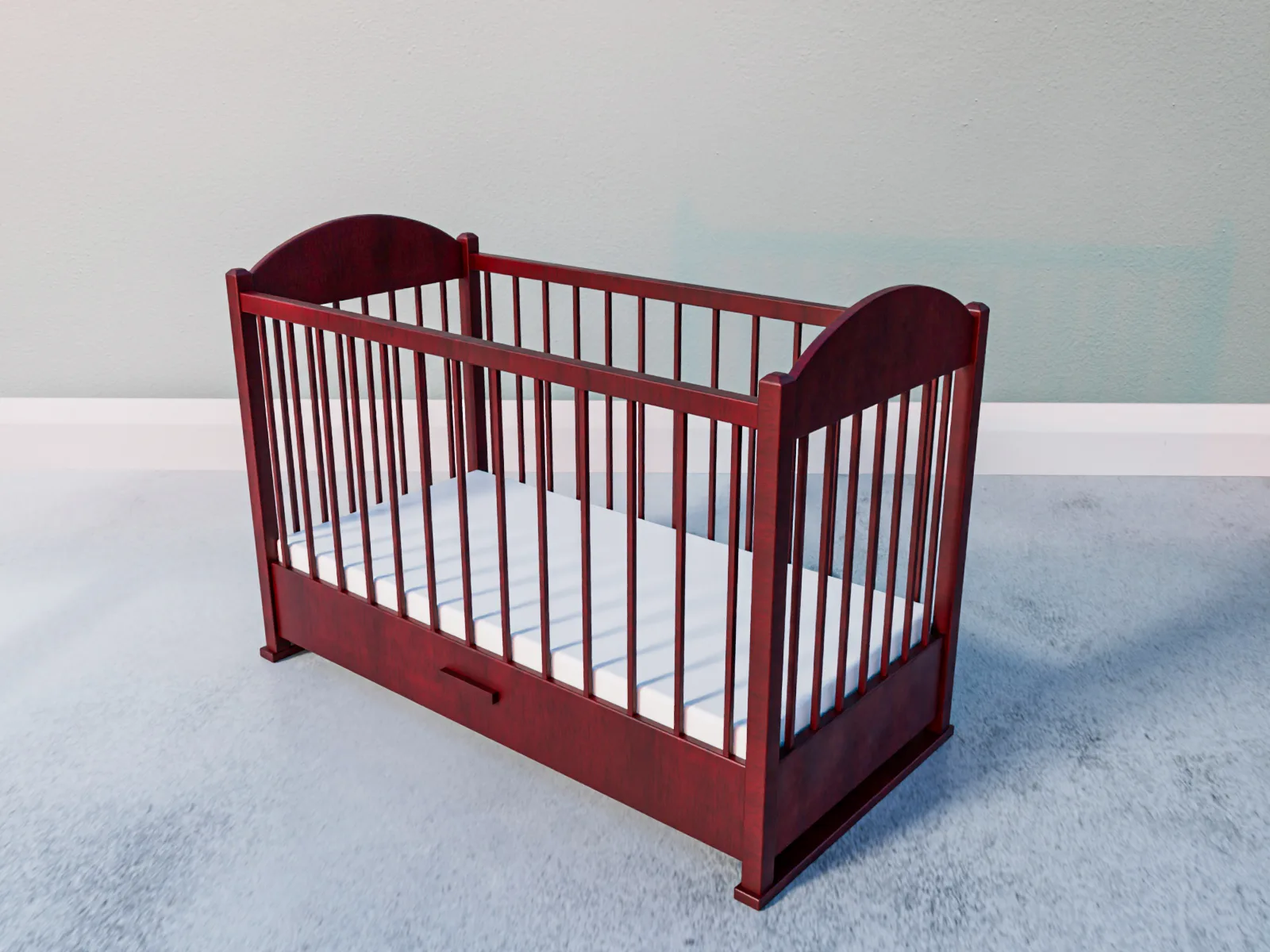 Baby Cot Bed 3D Model