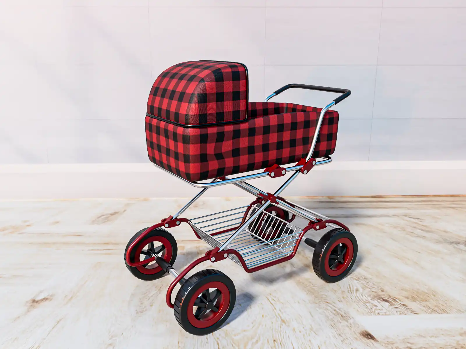 Baby Stroller 01 3D Model