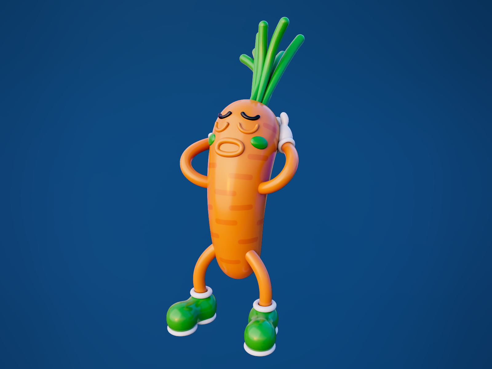 Cartoon Carrot Character