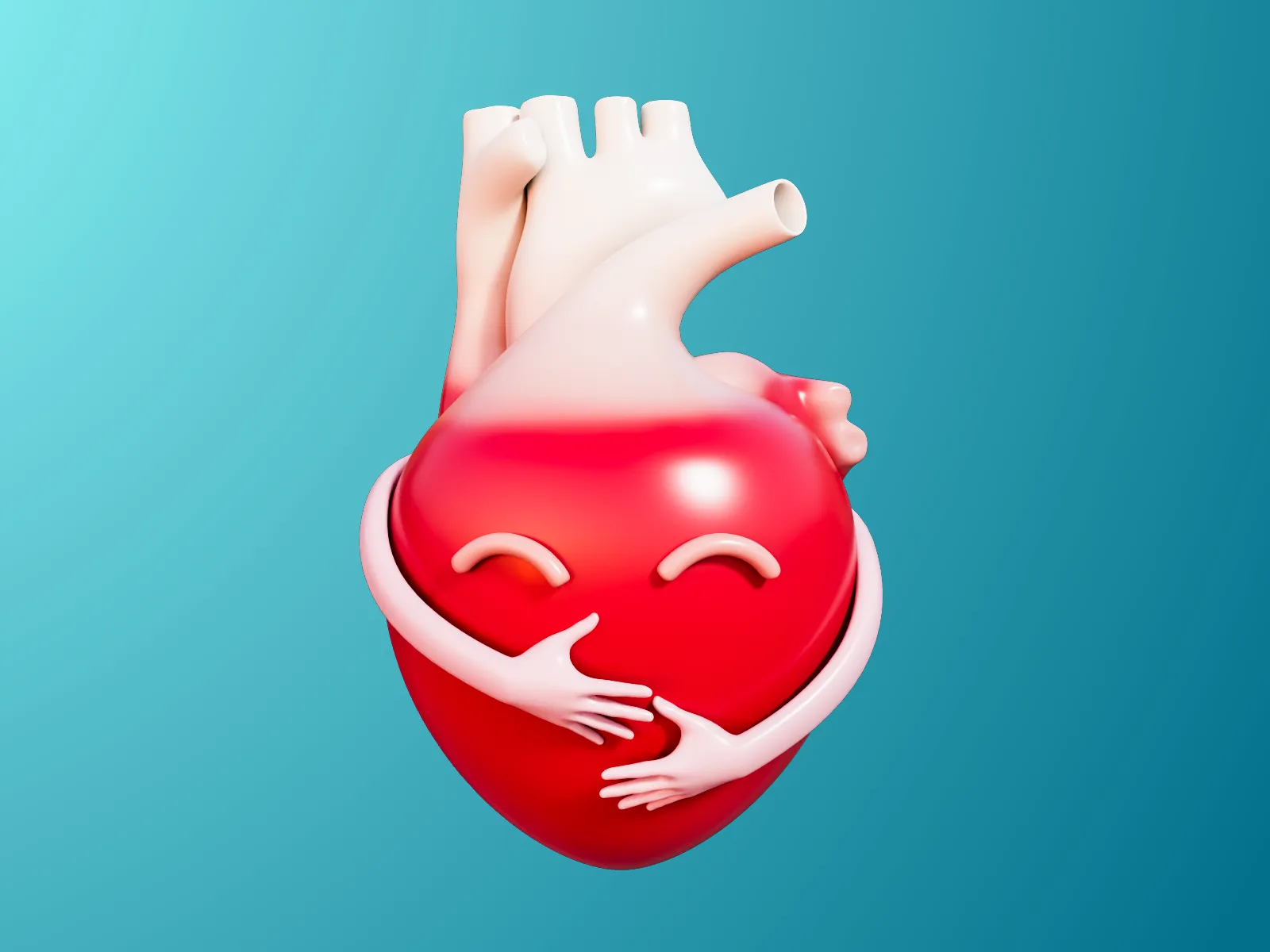 Cartoon Happy Heart 3D Model