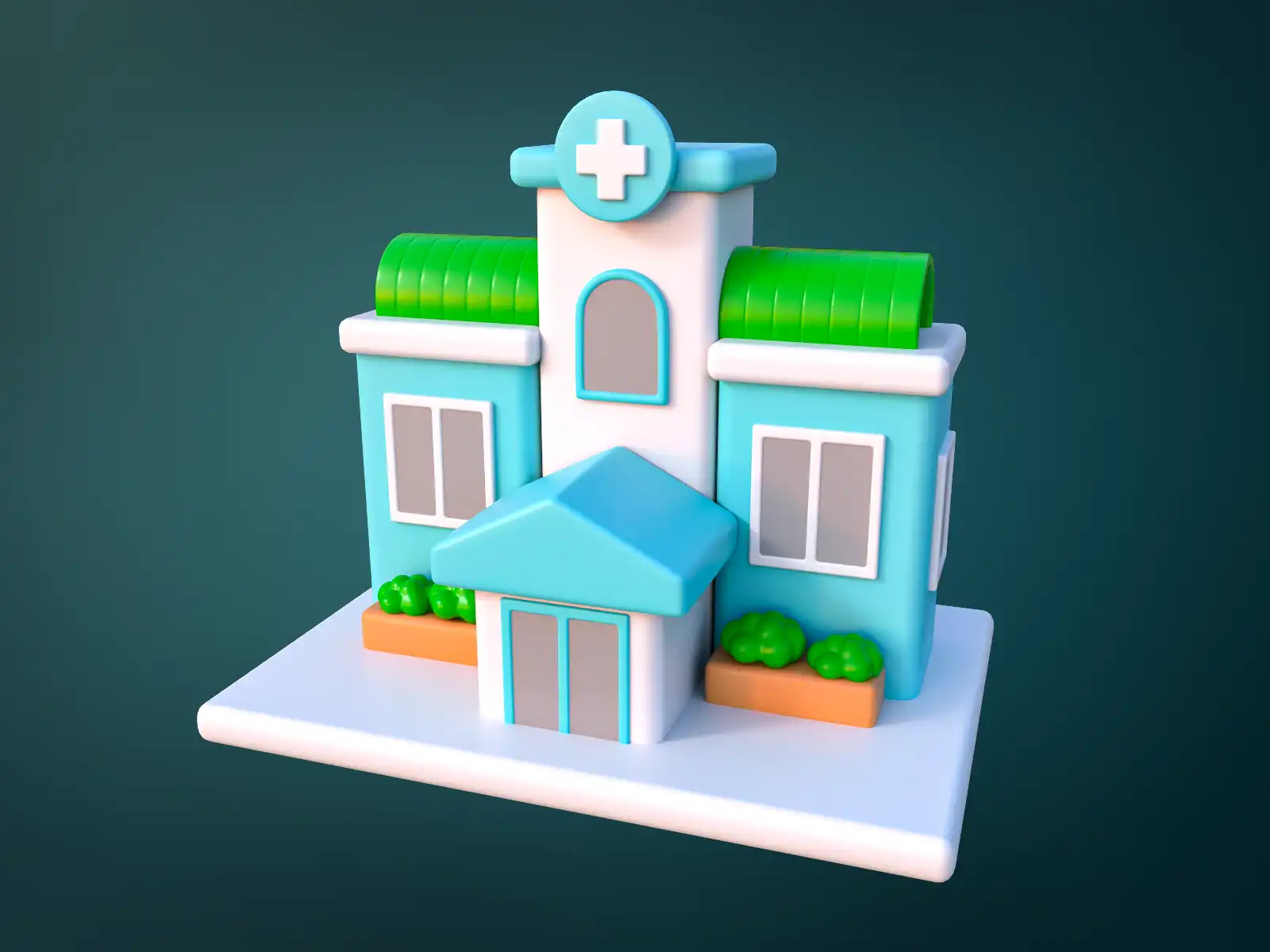 Cartoon Hospital 3D Model