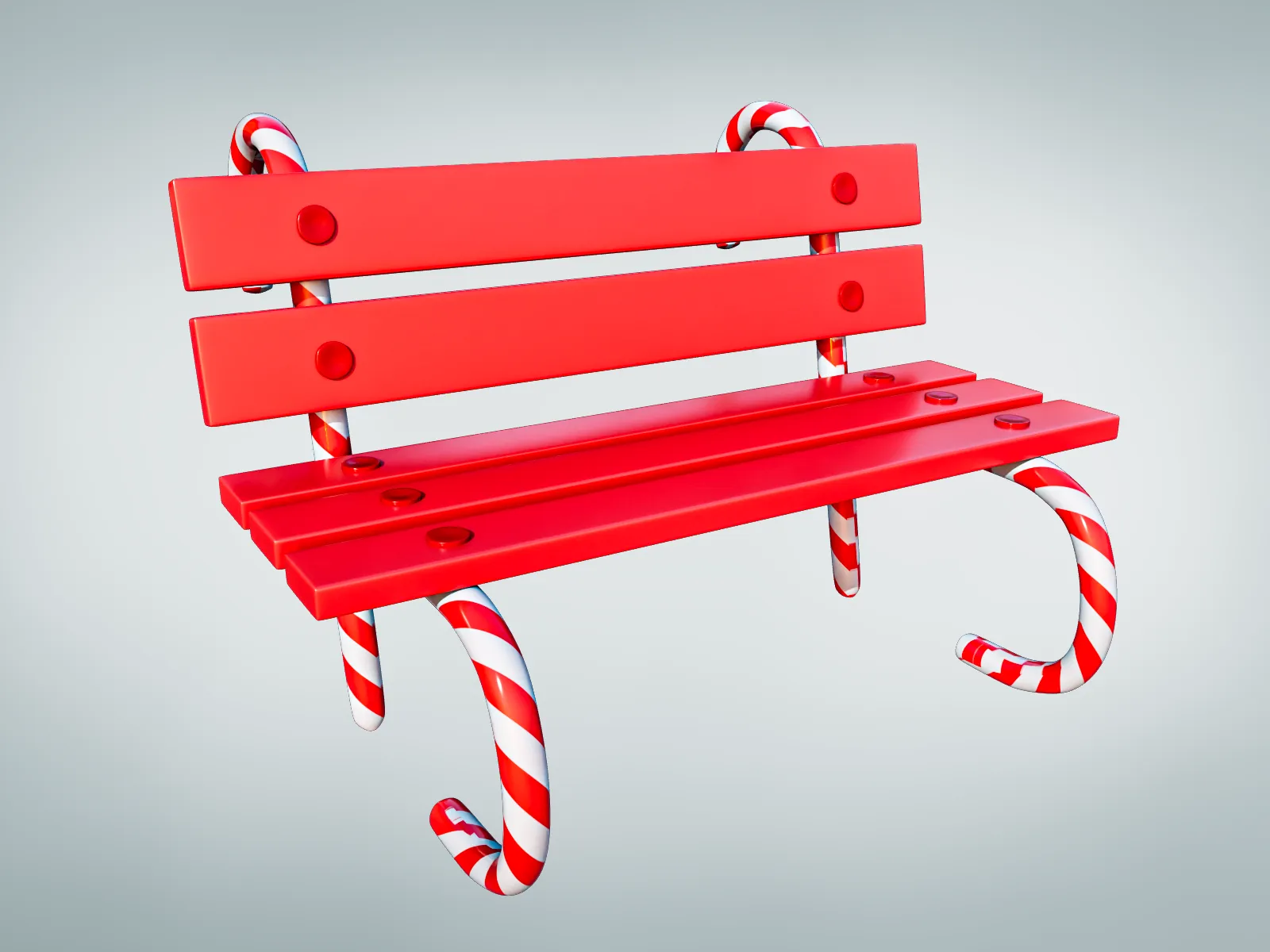 Christmas Bench 3D Model