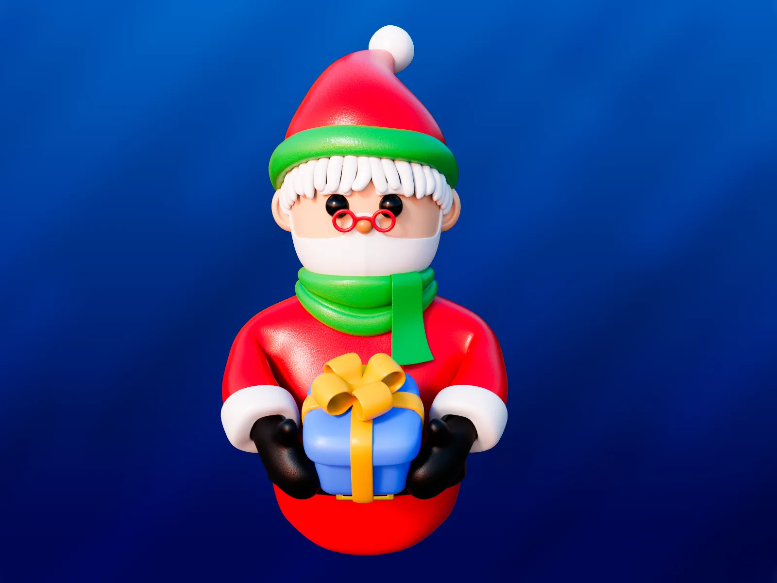 Christmas Cartoon Santa 04 3D Model