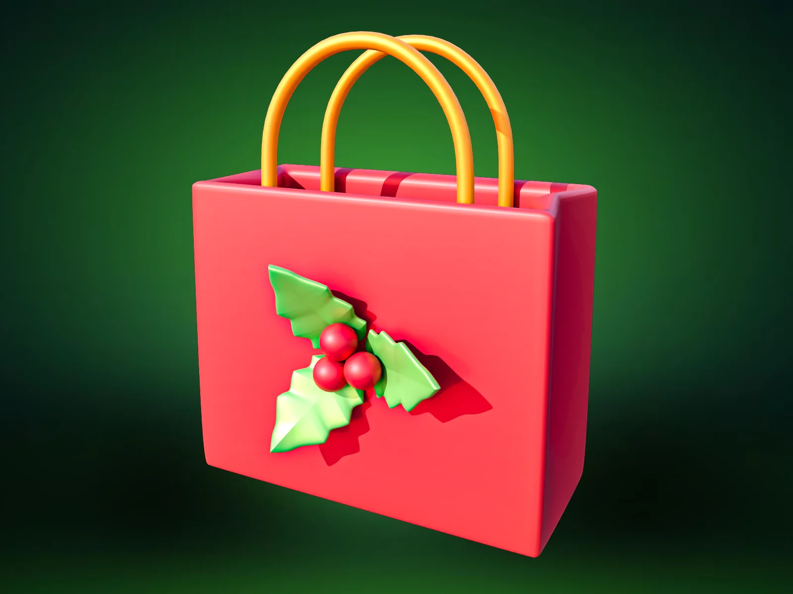 Christmas Shopping Bag 3D Model