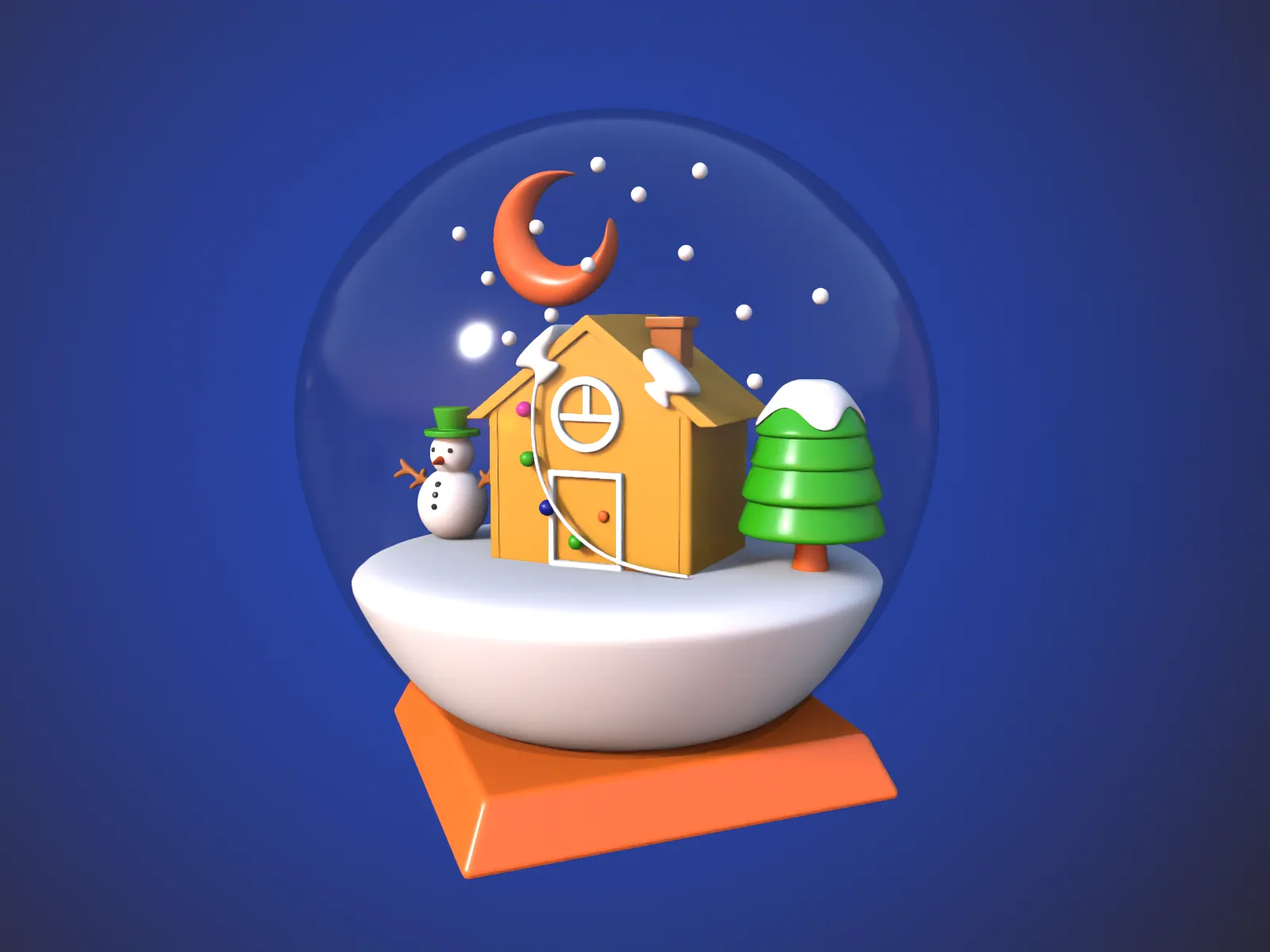 Christmas Snow Globe 3D Model