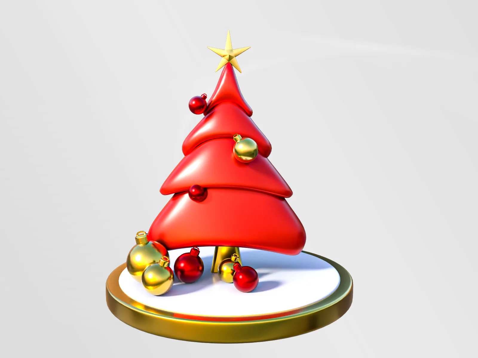 Christmas Tree BG 04 3D Model