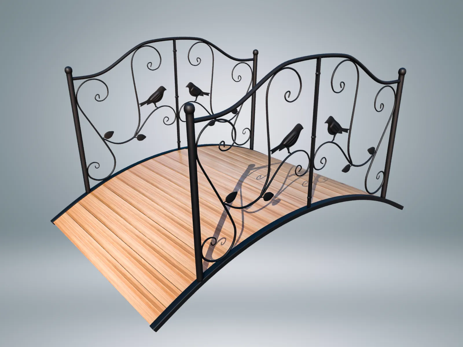 Decorative Iron Garden Bridge