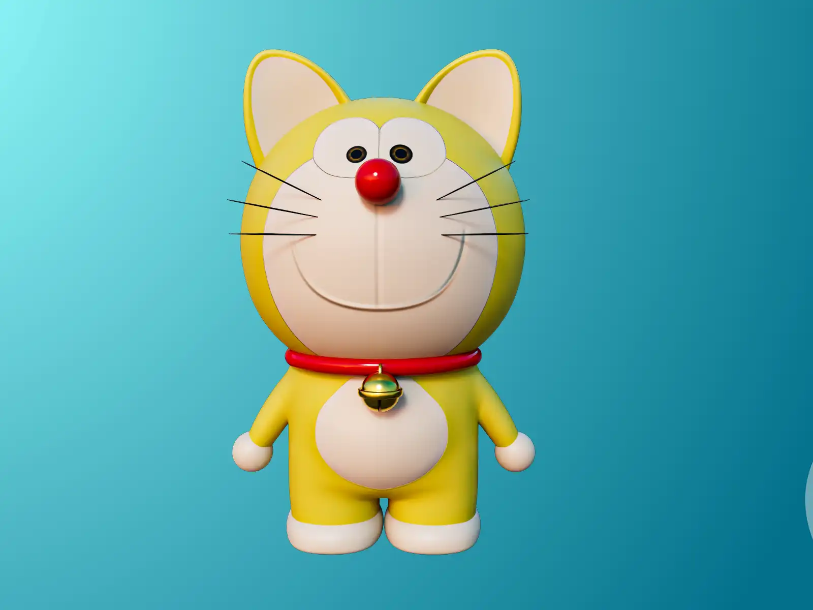 Doraemon Yellow 3D Model
