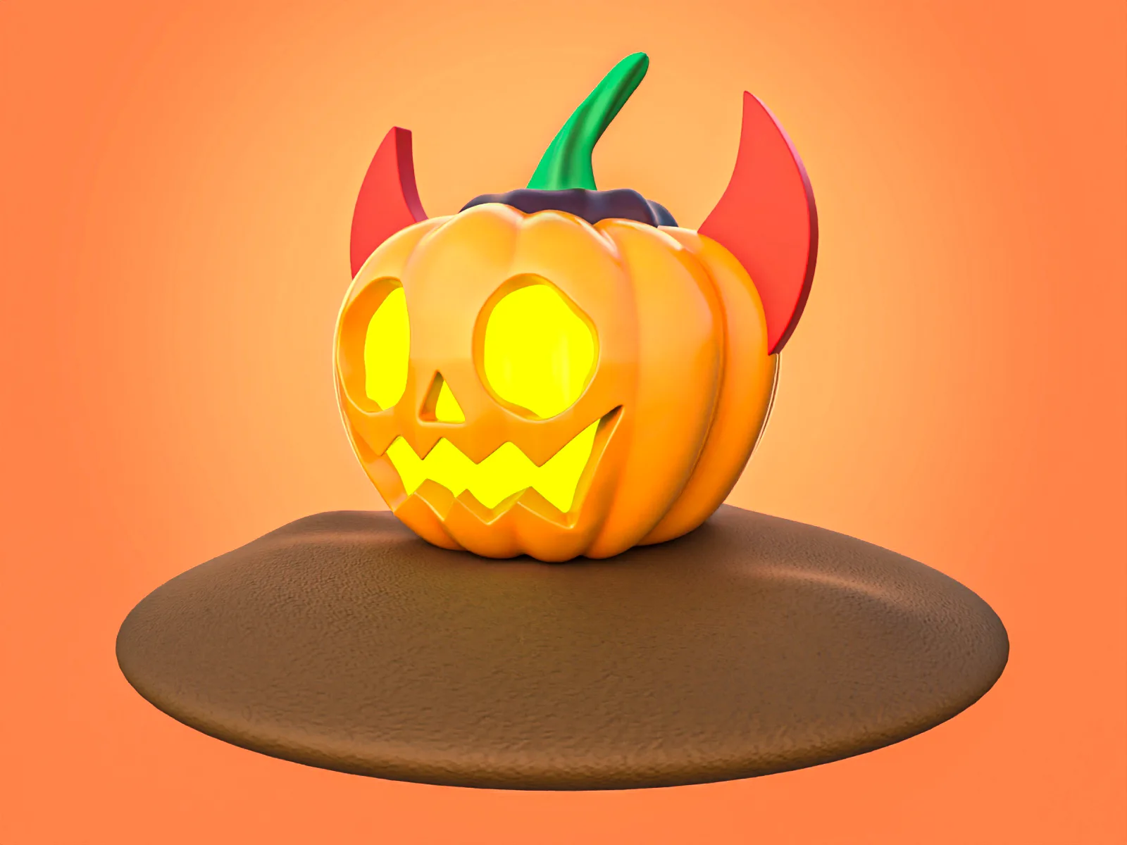 Halloween Pumpkin 21 3D Model