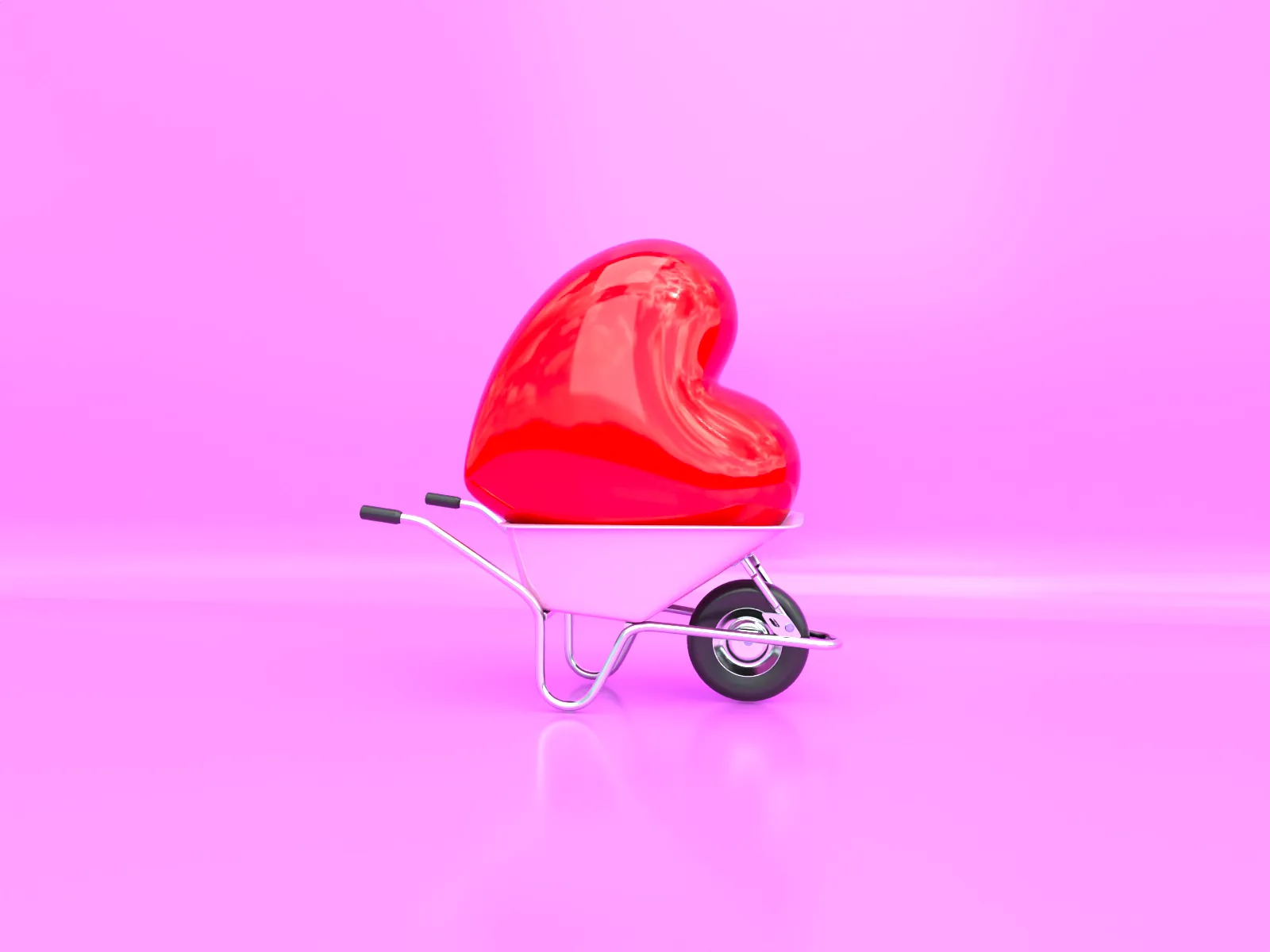 Heart In Cart 3D Model