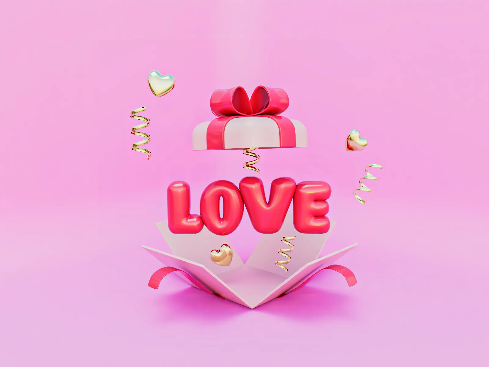 Heart In Gift Box 3D Model