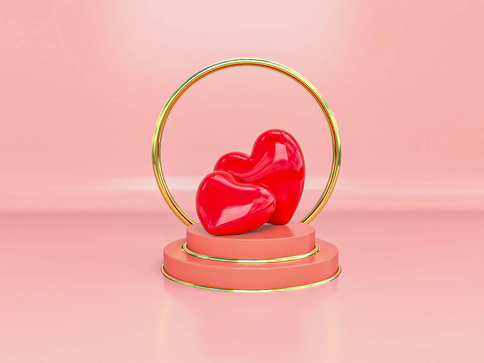 Heart In Podium 3D Model