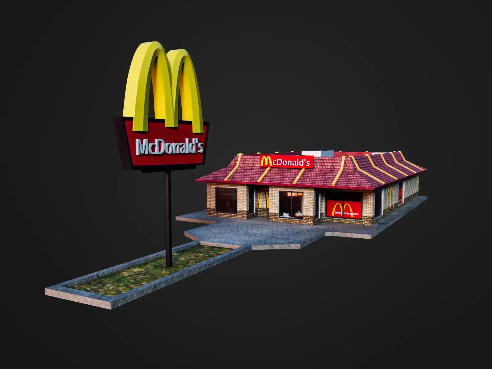 McDonalds Shop 3D Model