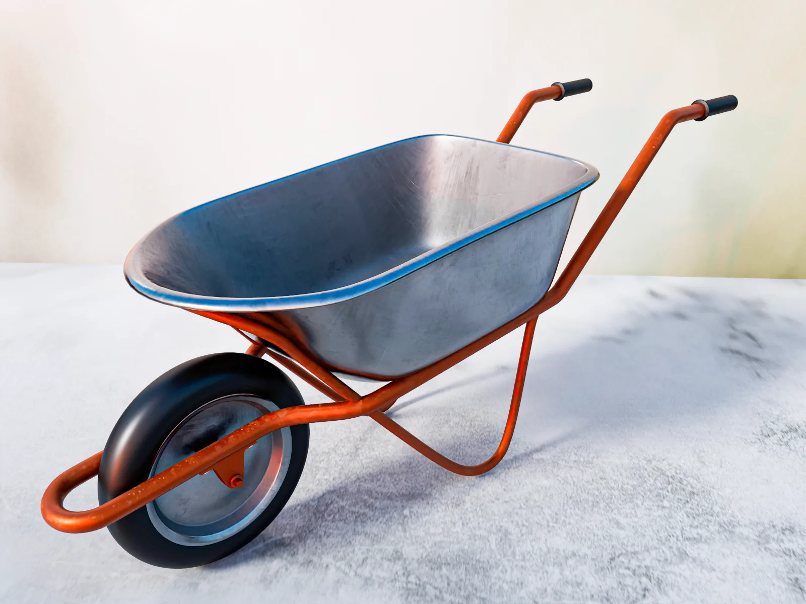 One Wheel Barrow 3D Model