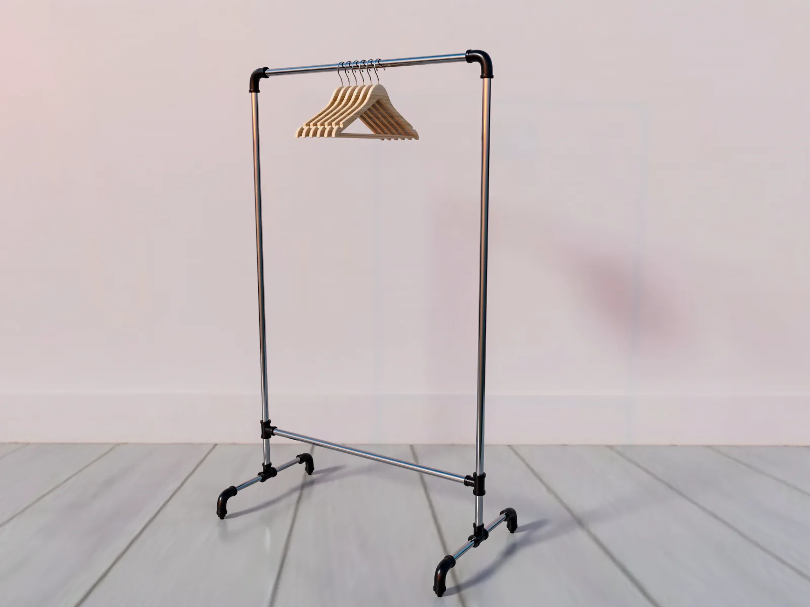 Pipe Clothing Rack 3D Model