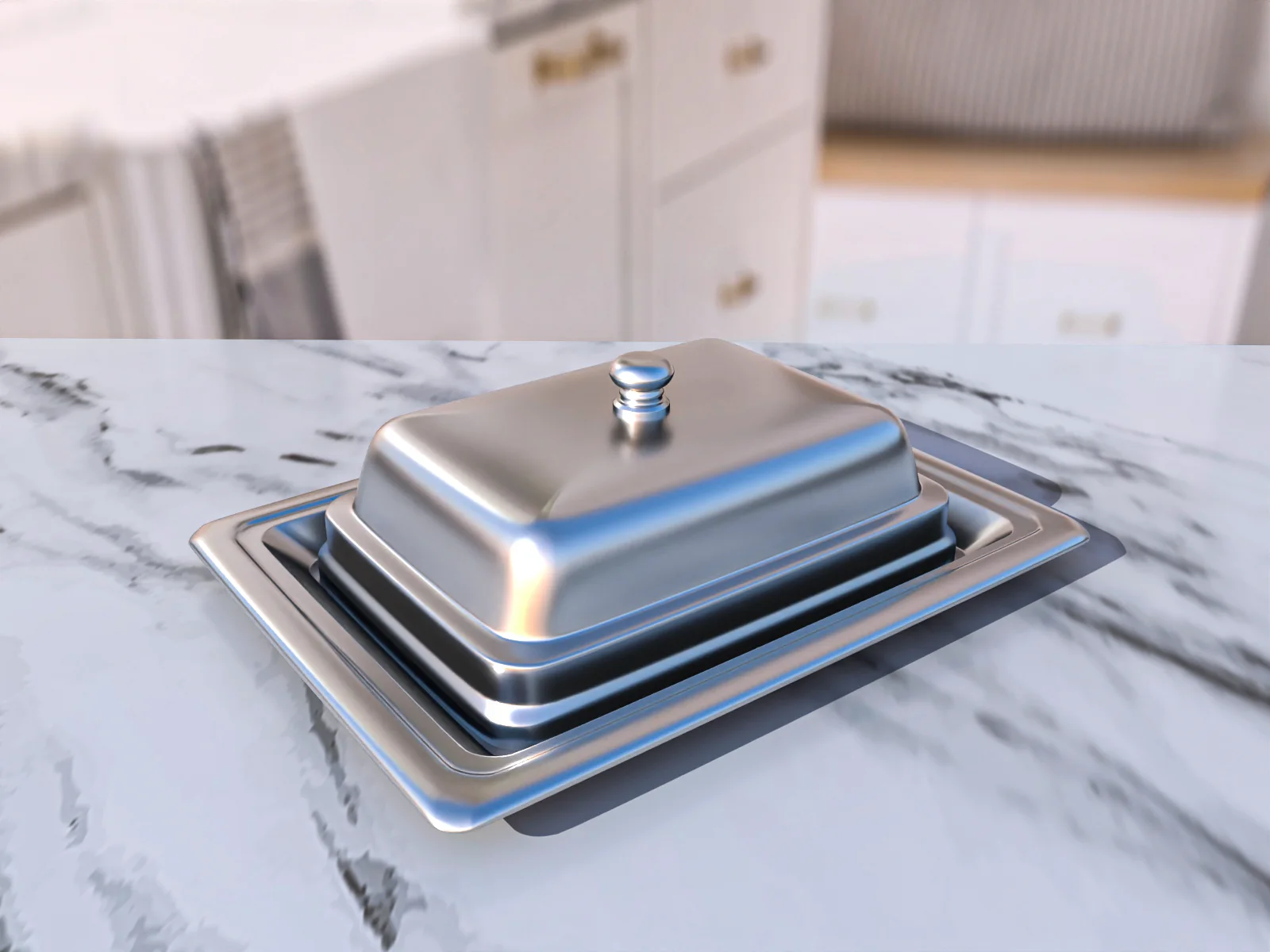 Steel Butter Dish Tray