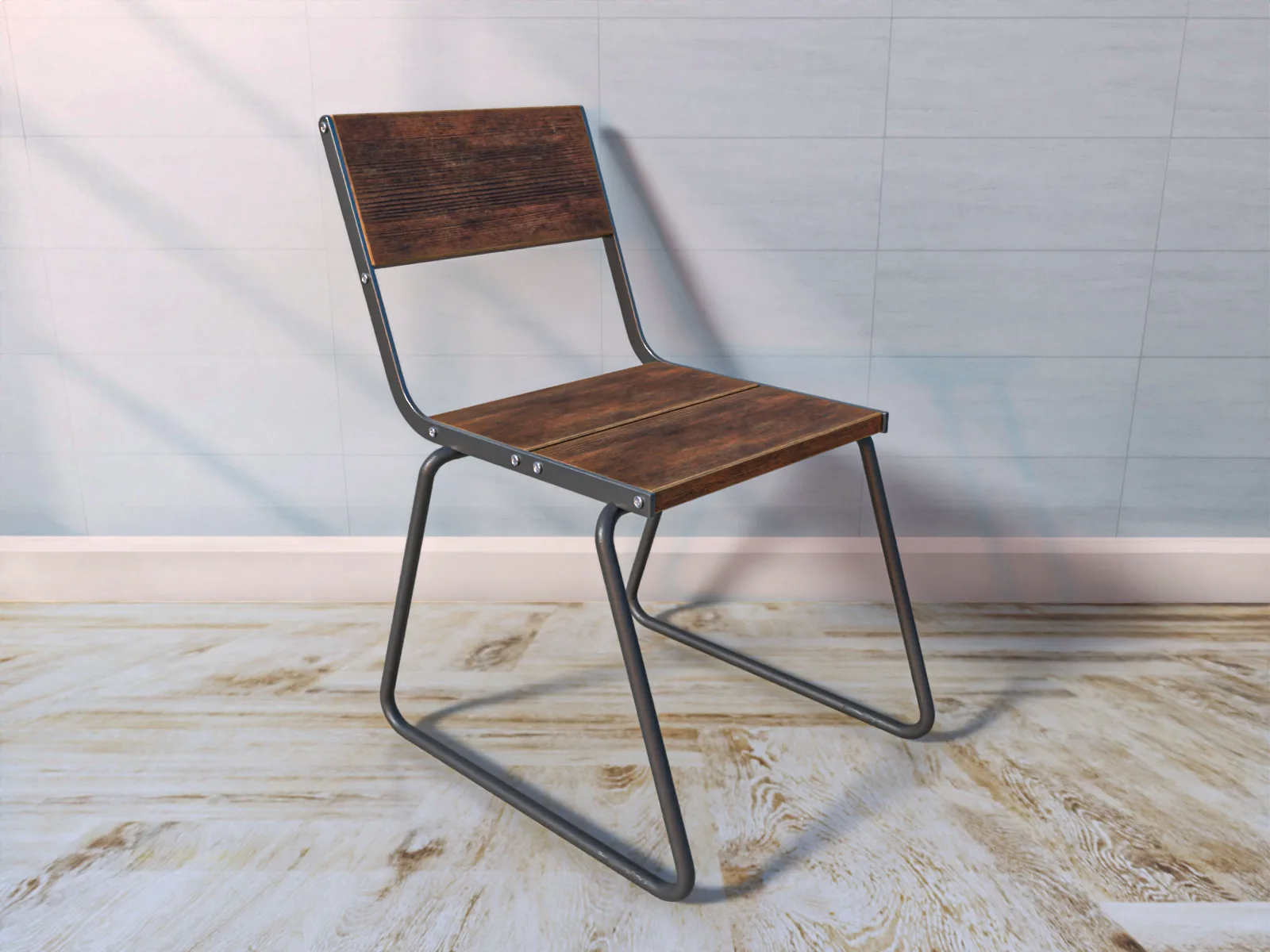 Wooden Dinning Chair 3D Model