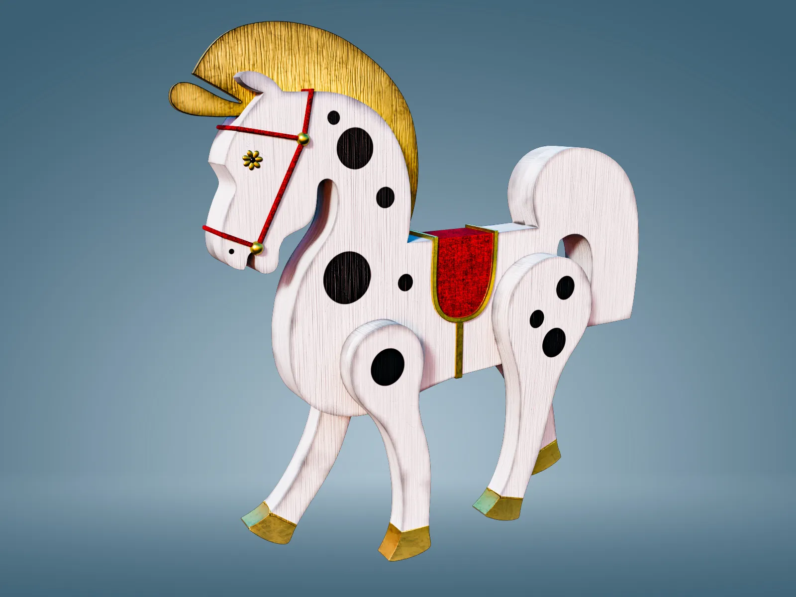 Wooden Horse 3D Model