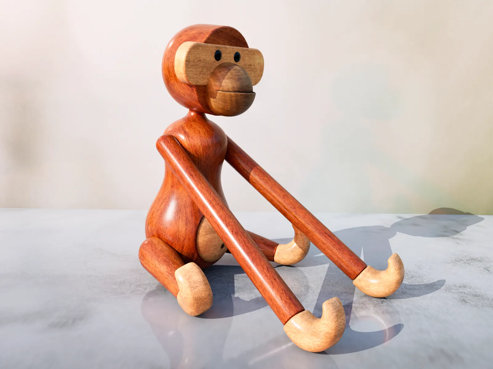 Wooden Monkey Toy 3D Model