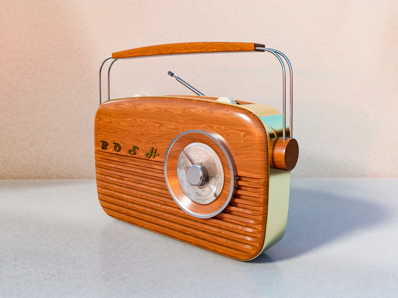 Wooden Retro Radio